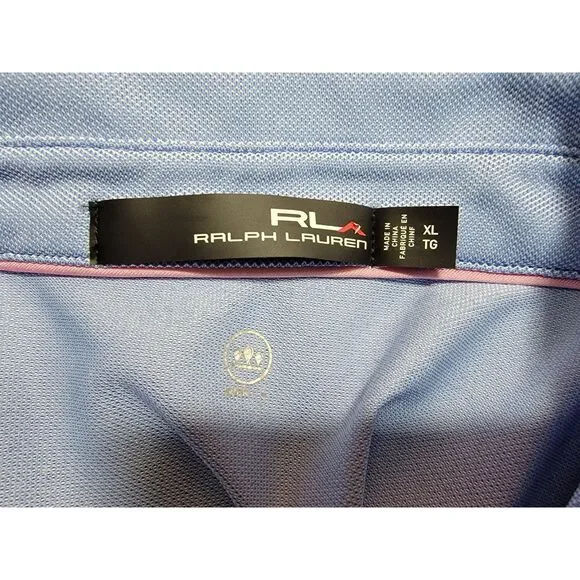 RLX Ralph Lauren Light Blue Blackhawk Polo Shirt - XL - Picture 6 of 7